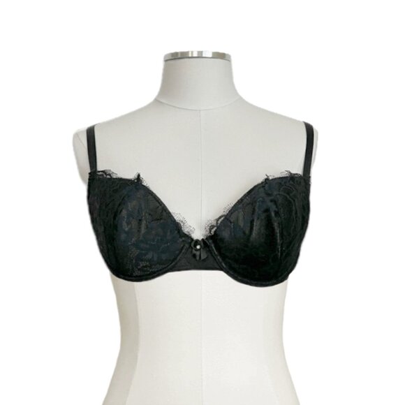 frederick’s | sheer floral lace underwire lined intimate lingerie set | sz 34b - Picture 2 of 7